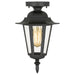 Telbix UPTON: Black Close to Ceiling Exterior Light