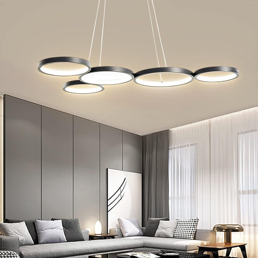 LED Black pendant Light with Remote Control, 54W