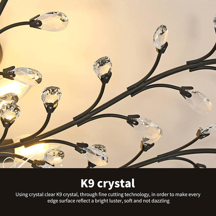 Crystal Ceiling Light Vintage Chandelier, 5 Lights