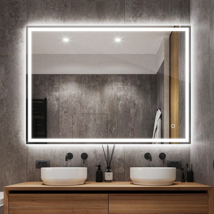 GOMINIMO LED Mirror with Bluetooth Speaker 800mm Rectangle GO-BM-105-JR