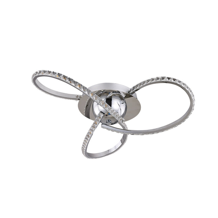 Irie Dimmable 3 Lights LED Ceiling Light - Chrome