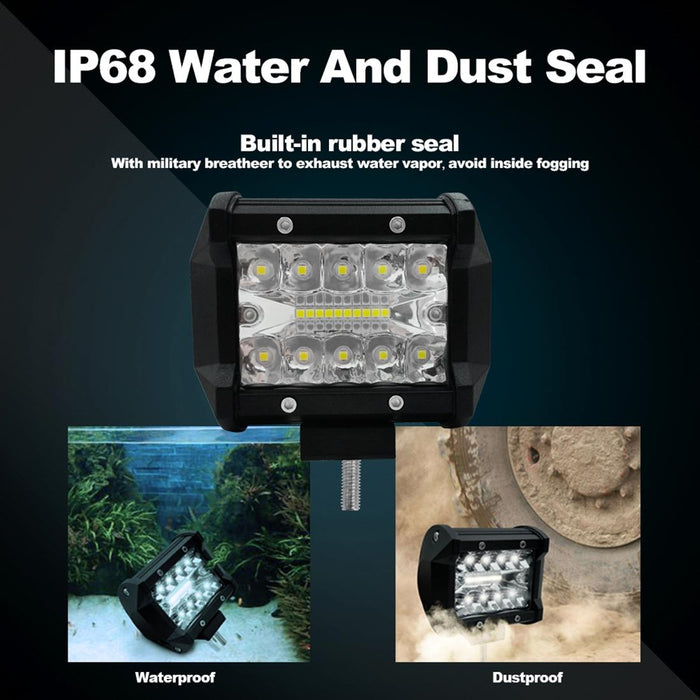 4 Inch 15W 1500Lm LED Strip Lamp Working Refit Off - Road Vehicle Light Roof Strip Light