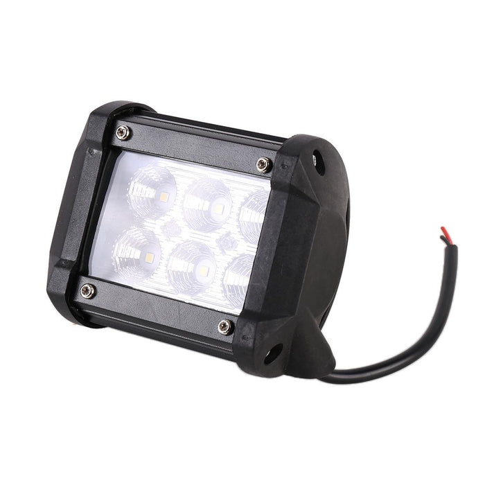 18W 6 LED White Light Floodlight Engineering Lamp / Waterproof IP67 SUVs Light Dc 10 - 30V Black