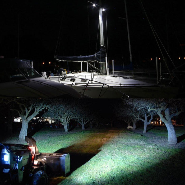 18W 6 LED White Light Floodlight Engineering Lamp / Waterproof IP67 SUVs Light Dc 10 - 30V Black