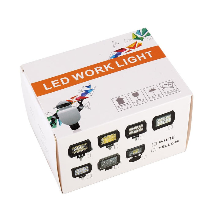 18W 6 LED White Light Floodlight Engineering Lamp / Waterproof IP67 SUVs Light Dc 10 - 30V Black