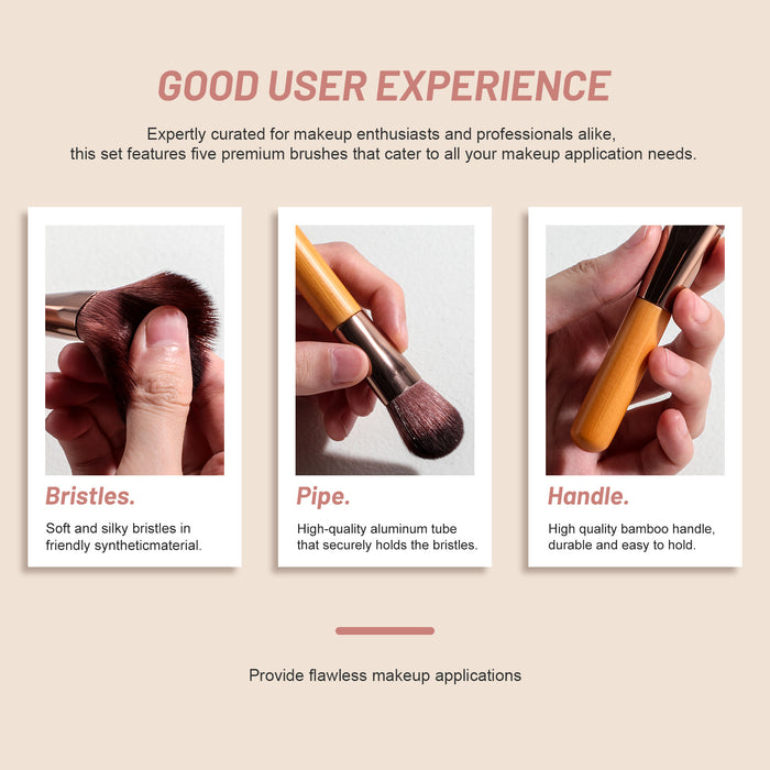 All-in-One Portable Makeup Brush Kit with LED Mirror Travel Case, Sponges & Applicators(pink)