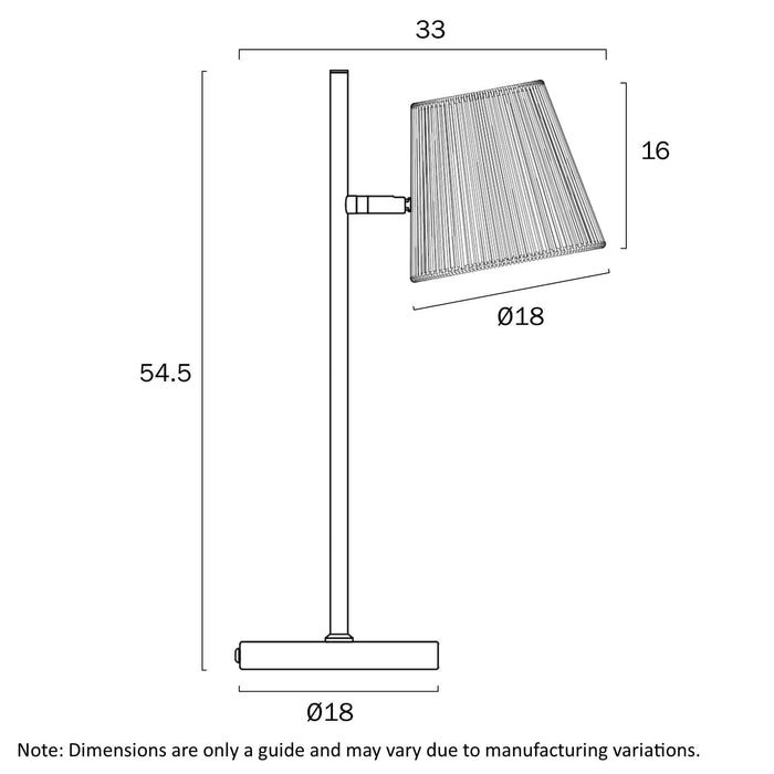 VALORA: Metal Table Lamp with Natural Fiber Shade (Available in Black & Natural)