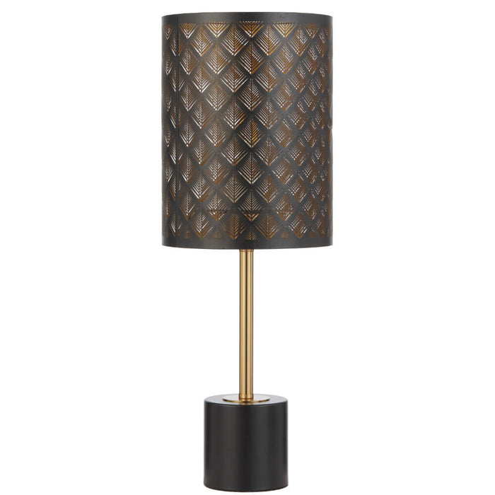 Telbix VALTOR: Modern Mediterranean Style Table Lamp (Available in Black/Antique Gold & White/Antique Gold)