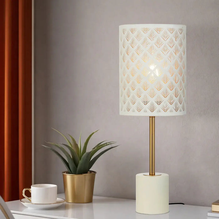 VALTOR: Modern Mediterranean Style Table Lamp (Available in Black/Antique Gold & White/Antique Gold)