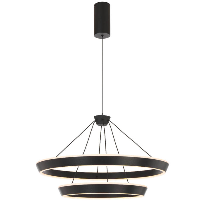 VANTEL: 3CCT Contemporary Design 2 Tier LED Ring Pendant Light