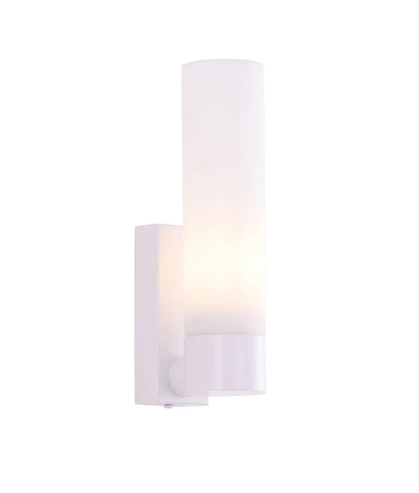 VARA: Tubular Up Opal Glass Interior Wall Lights (Available in Black, Brass, White & Chrome)