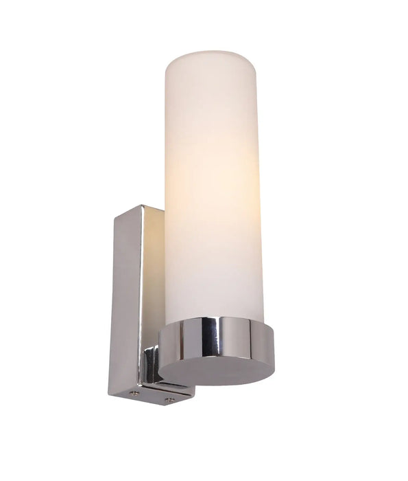 VARA: Tubular Up Opal Glass Interior Wall Lights (Available in Black, Brass, White & Chrome)