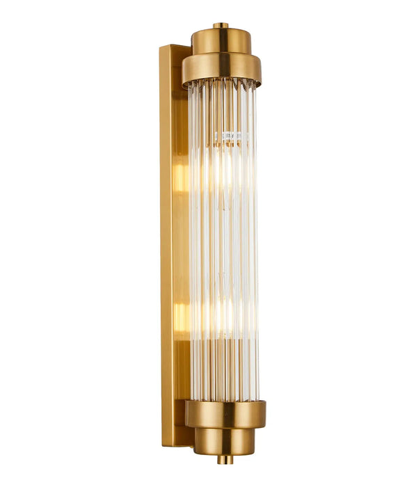 VARILLAS1: Interior Up/Down Clear Glass Rod Wall Lights (Available in Black, White, Antique Brass, Chrome & Satin Chrome)