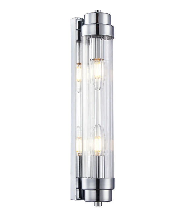 VARILLAS1: Interior Up/Down Clear Glass Rod Wall Lights (Available in Black, White, Antique Brass, Chrome & Satin Chrome)