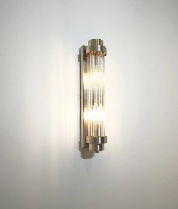 VARILLAS1: Interior Up/Down Clear Glass Rod Wall Lights (Available in Black, White, Antique Brass, Chrome & Satin Chrome)