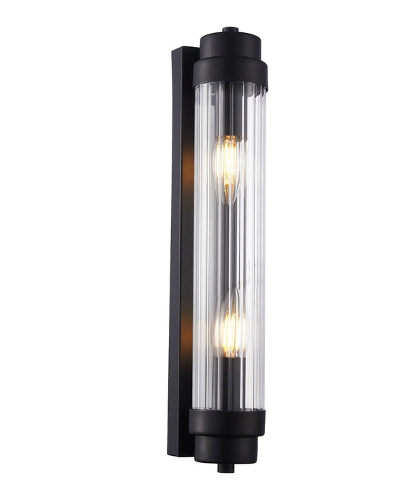 VARILLAS1: Interior Up/Down Clear Glass Rod Wall Lights (Available in Black, White, Antique Brass, Chrome & Satin Chrome)