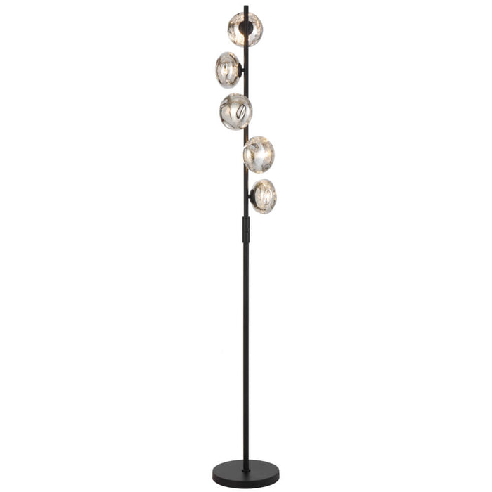 VARLIN: Elegant Design Floor Lamp with Mirrored Glass Shades
