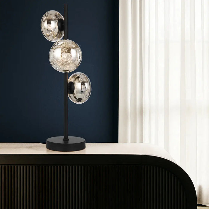 VARLIN: Elegant Design Table Lamp with Mirrored Glass Shades