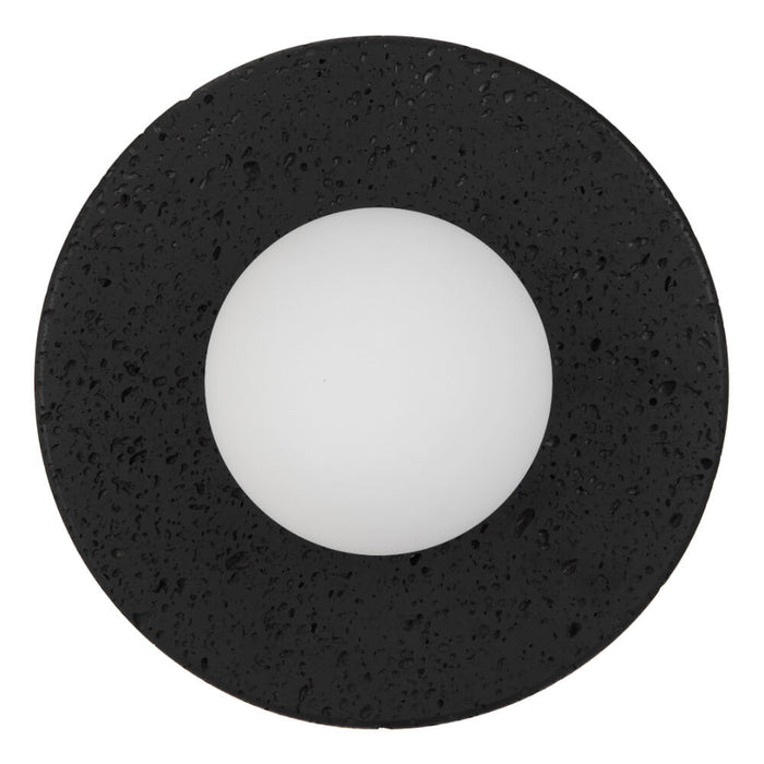 VARON: Black Travertine Base Interior Wall Light with Glass Shade (Available in Opal, Amber, Smoke, Textured Smoke, Clear & Frost)