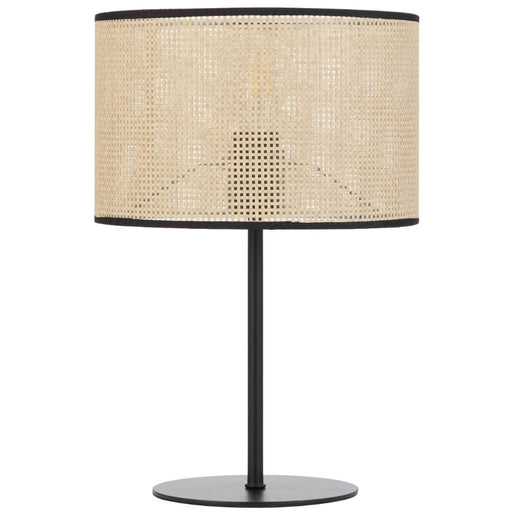 Telbix VELICE: Bohemian Style Table Lamp with Raffia Shade (Available in Vintage Brass, White & Black)