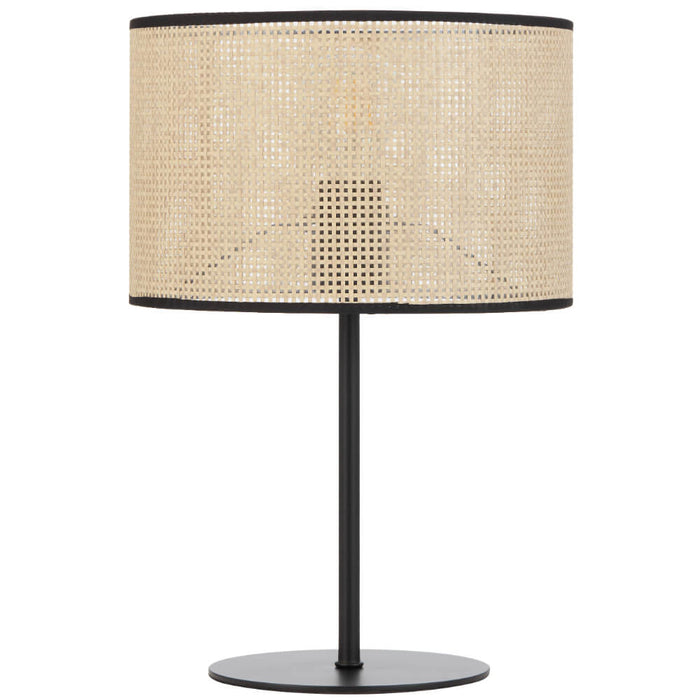 Telbix VELICE: Bohemian Style Table Lamp with Raffia Shade (Available in Vintage Brass, White & Black)