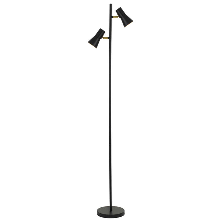 VERIK: Metal Floor Lamp with Rotatable Shades (Available in Black, Brass & Beige)