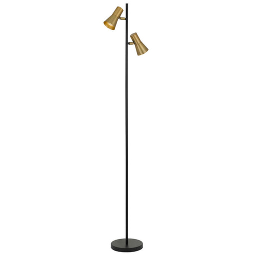 Telbix VERIK: Metal Floor Lamp with Rotatable Shades (Available in Black, Brass & Beige)