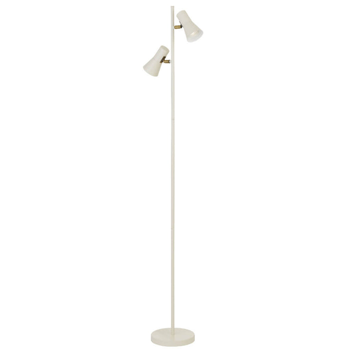 VERIK: Metal Floor Lamp with Rotatable Shades (Available in Black, Brass & Beige)