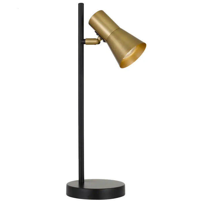 VERIK: Metal Table Lamp With Rotatable Shade (Available in Black, Brass & Beige)