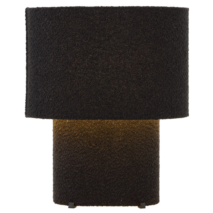 VERSO: Contemporary Table Lamp with Base and Shade Covered with Boucle Fabric (Available in Ivory, Green, Brown, Blue & Black)