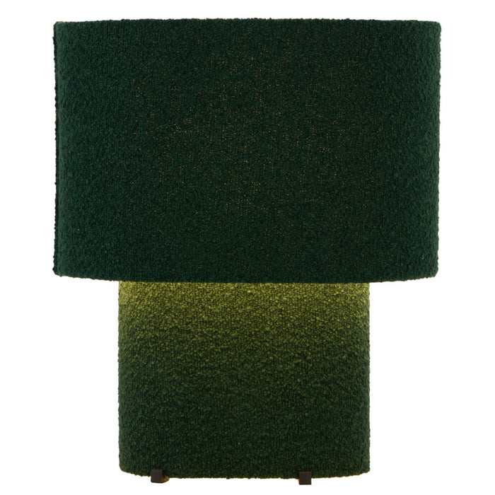 VERSO: Contemporary Table Lamp with Base and Shade Covered with Boucle Fabric (Available in Ivory, Green, Brown, Blue & Black)