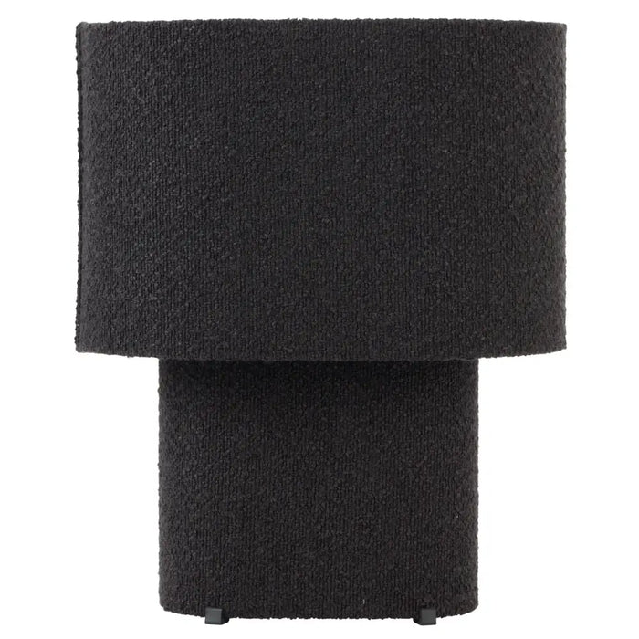 VERSO: Contemporary Table Lamp with Base and Shade Covered with Boucle Fabric (Available in Ivory, Green, Brown, Blue & Black)