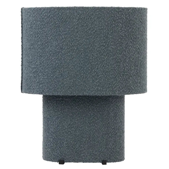 VERSO: Contemporary Table Lamp with Base and Shade Covered with Boucle Fabric (Available in Ivory, Green, Brown, Blue & Black)