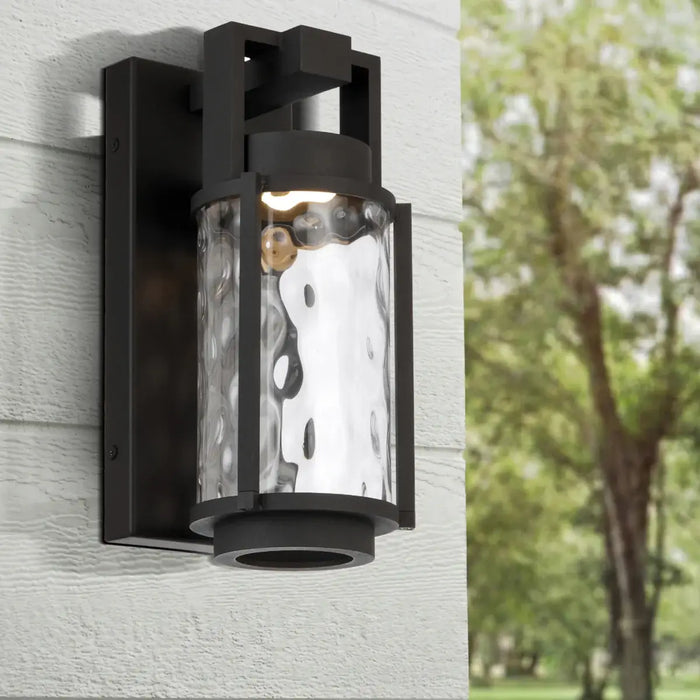 VEXOR: Black IP44 3000K LED Exterior Wall Light (Available in 33cm, 43cm & 55cm)