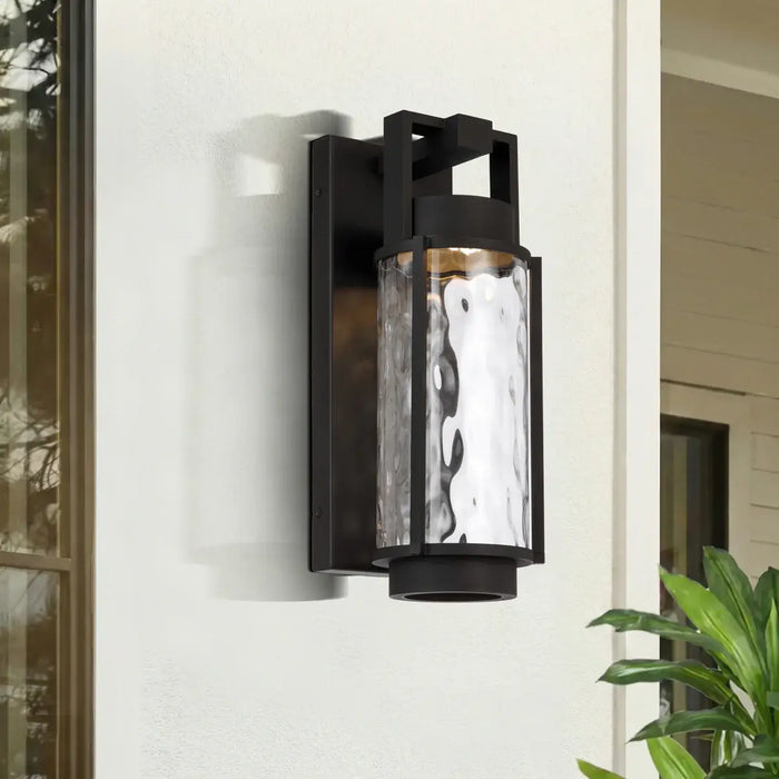 VEXOR: Black IP44 3000K LED Exterior Wall Light (Available in 33cm, 43cm & 55cm)