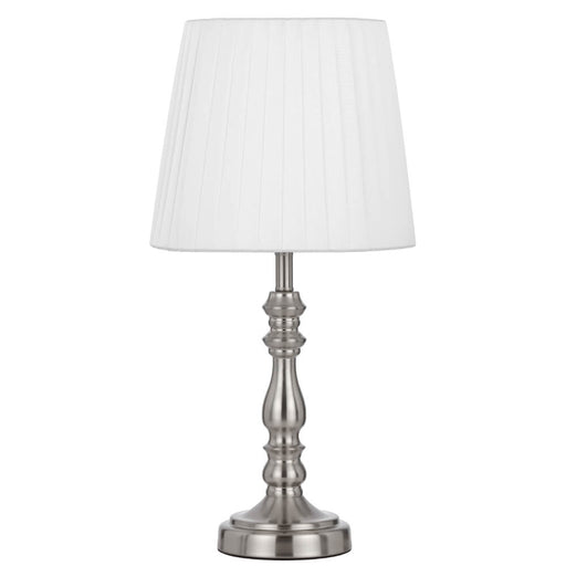 Telbix VIDA: Table Lamp With Elegant Pleated Fabric Shade (Available in Antique Gold & Nickel)