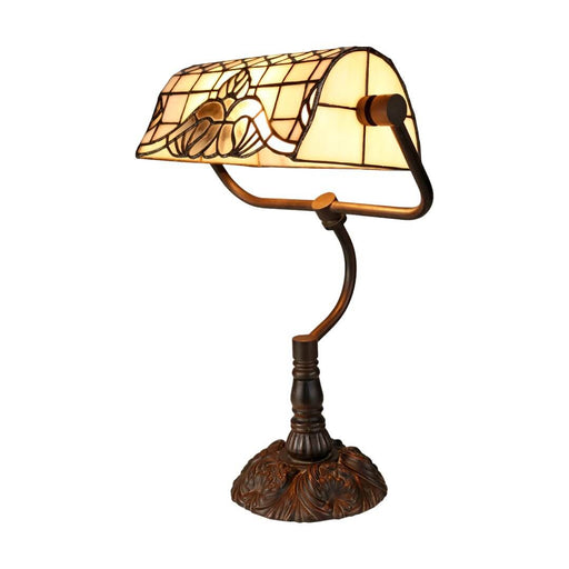 G&G Bros VIENNA: Bankers Leadlight Table Lamp