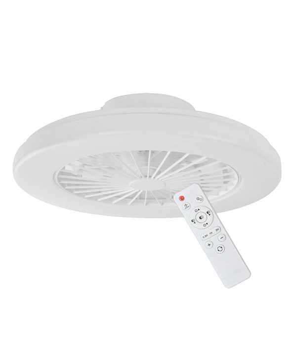 CLA VIFTU: Interior Low Profile DC Surface Mounted Ceiling Fan with LED Tri-CCT Light