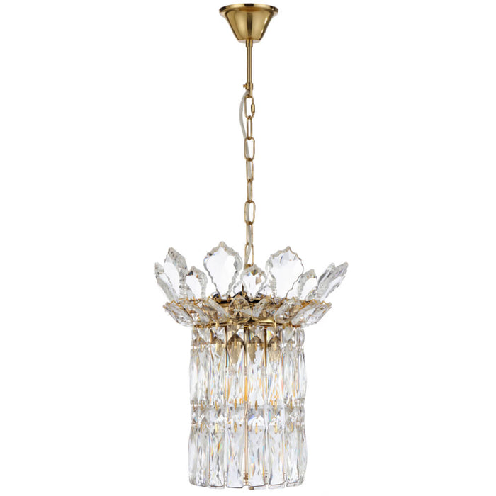 VIRELL: Elegant Crystal Pendant Light (Available in Gold & Chrome)