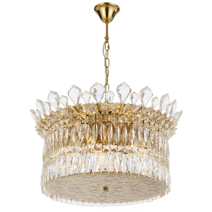 VIRELL: Elegant Crystal Pendant Light (Available in Gold & Chrome)
