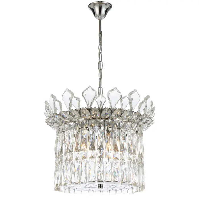 VIRELL: Elegant Crystal Pendant Light (Available in Gold & Chrome)