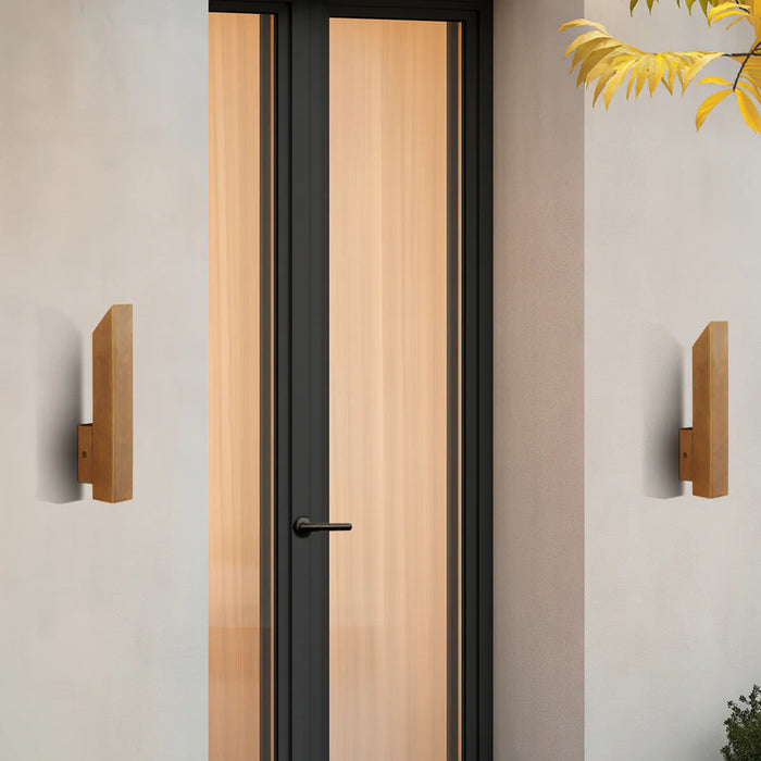 VOSTEL: Contemporary Style LED Exterior Wall Light (Available in Stainless Steel, Antique Brass & Natural Brass)