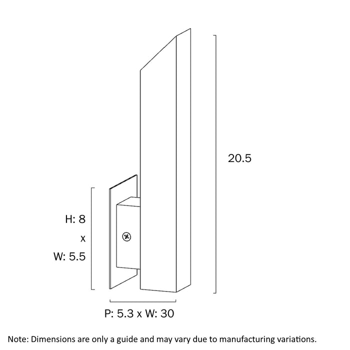VOSTEL: Contemporary Style LED Exterior Wall Light (Available in Stainless Steel, Antique Brass & Natural Brass)