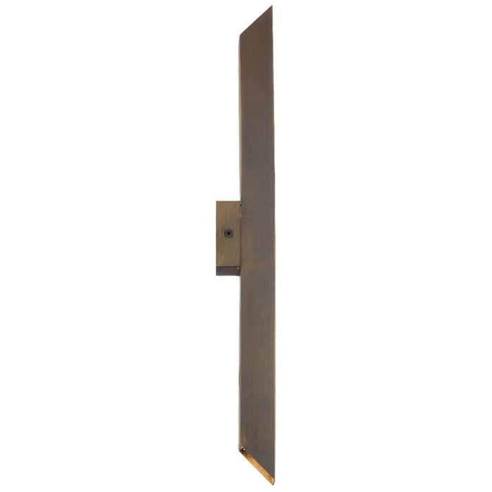 VOSTEL: 2 Light Contemporary Style LED Exterior Wall Light (Available in Stainless Steel, Antique Brass & Natural Brass)