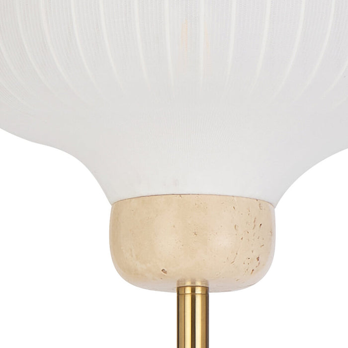 VYBOR: Beige Travertine Floor Lamp