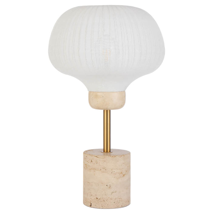 VYBOR: Beige Travertine Table Lamp