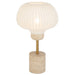Telbix VYBOR: Beige Travertine Table Lamp