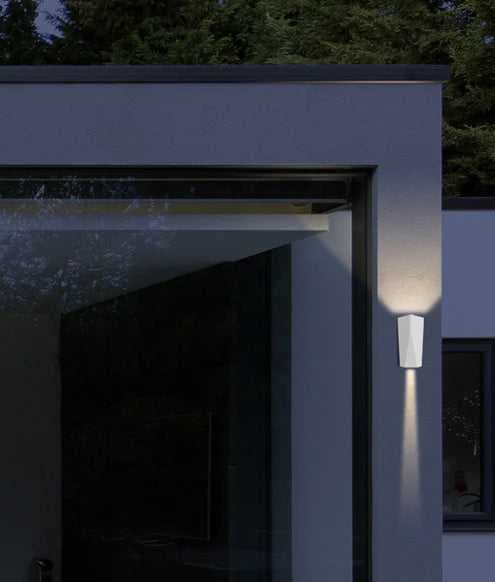 WIGTRI: IP65 Up/Down Exterior Tri-CCT Surface Mounted LED Wall Lights (Available in White & Grey)