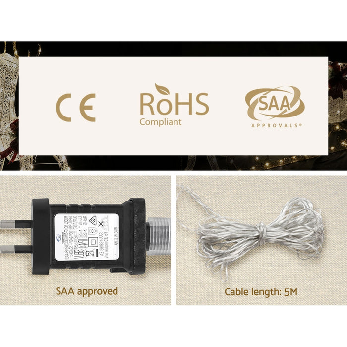 12M Christmas Lights Icicle Light 960 LED Falling Meteor Jingle Jollys