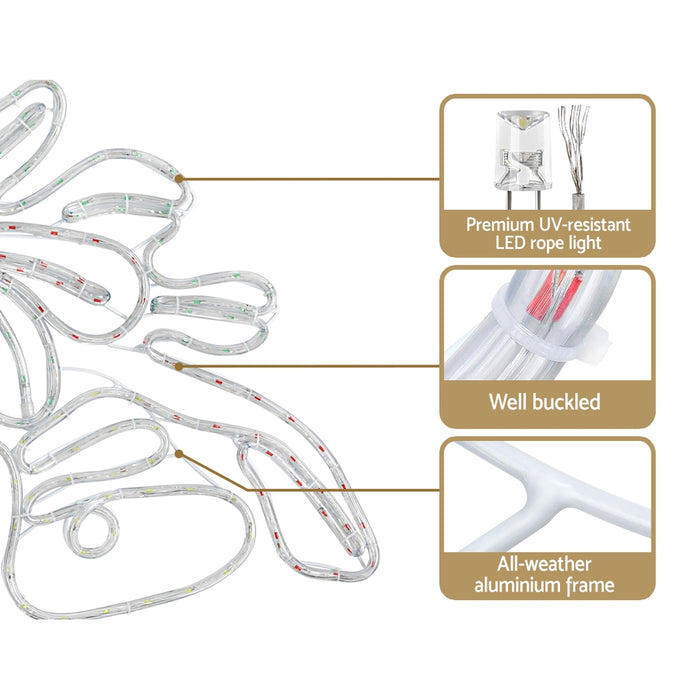 0.76M Christmas Lights 216 LED Bell Motif Light Decorations Jingle Jollys